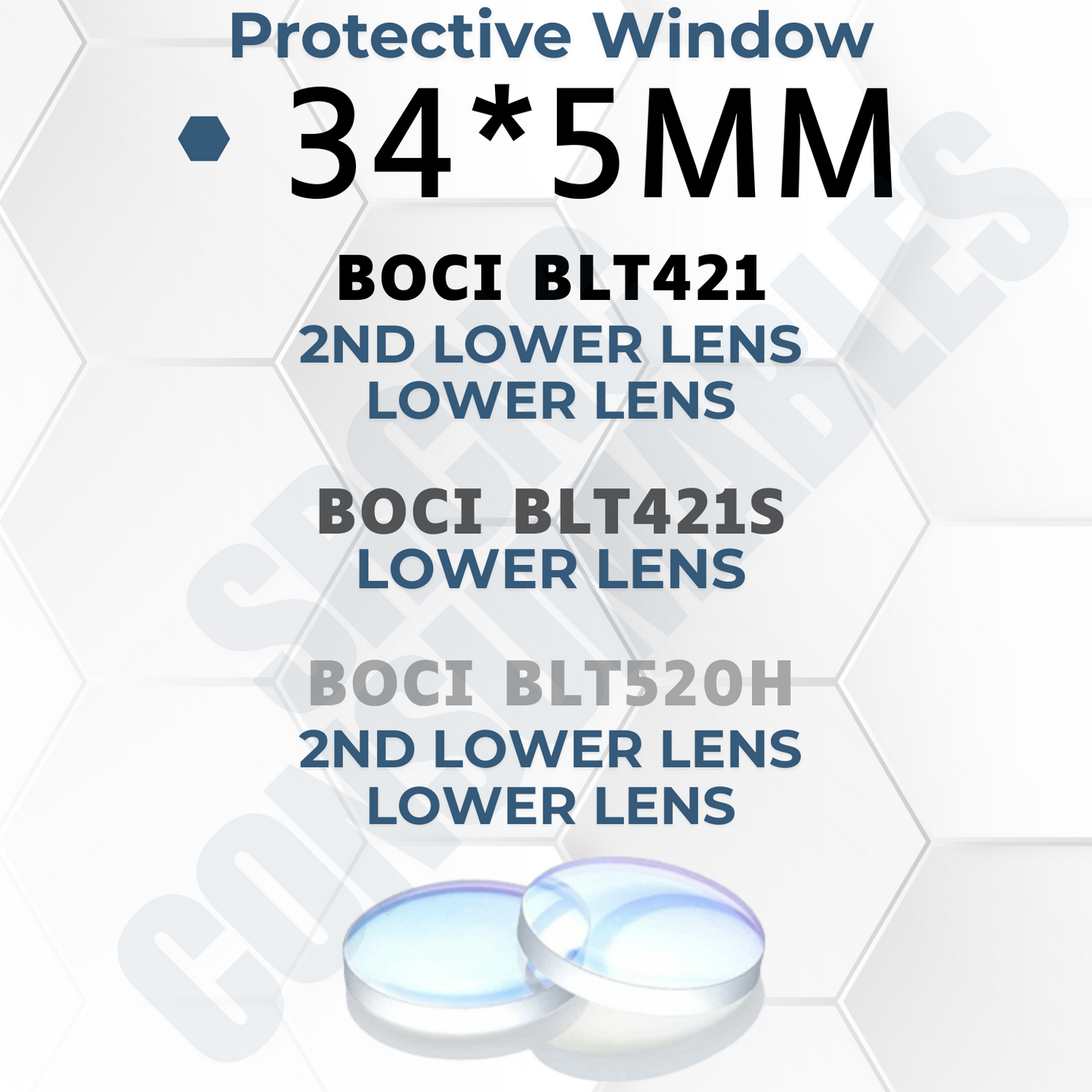 Lens/Protective Window |6 kW Fiber Laser| BOCI BLT421/BLT421S/BLT442/BLT520H