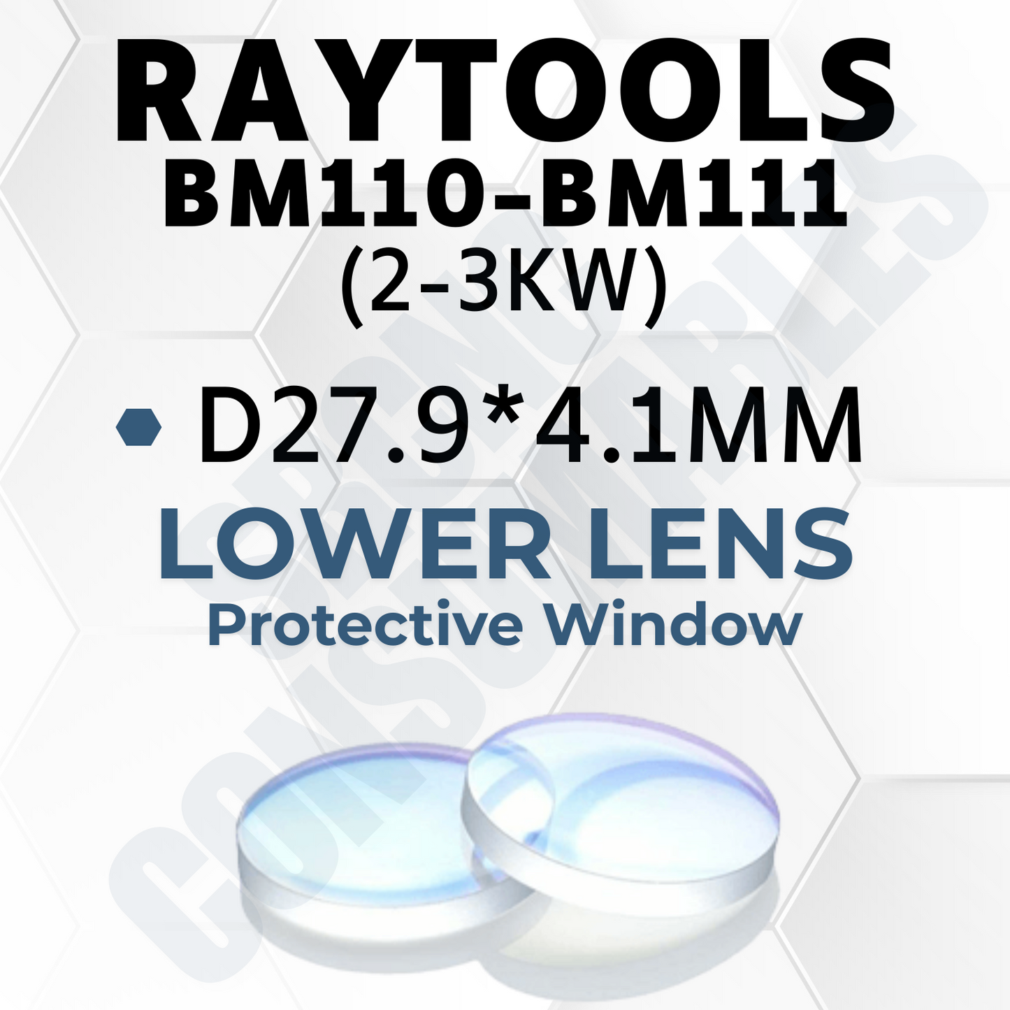 2/3 kW Fiber Laser Lens/Protective Window | Raytools BM110-BM111 Series