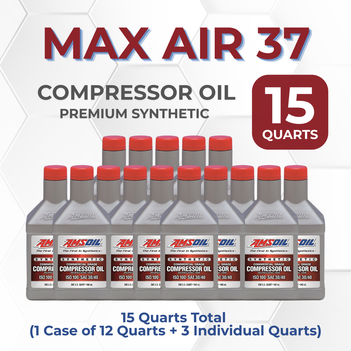 MaxAir 37 - AMSOIL ISO 100 Synthetic Compressor Oil – 15 Quarts