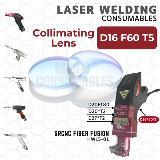 Collimating Lens D16*F60*T5  – Quartz Window for Laser Welding Heads