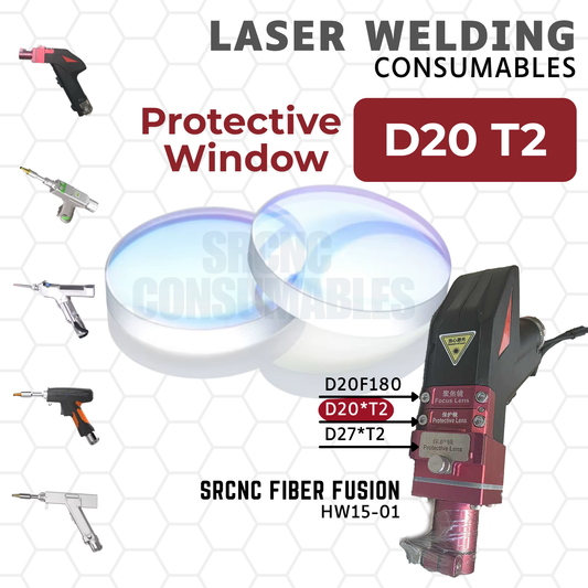 Protective Lens D18*T2/D20*T2/D27*T2 – Quartz Window for Laser Welding Heads