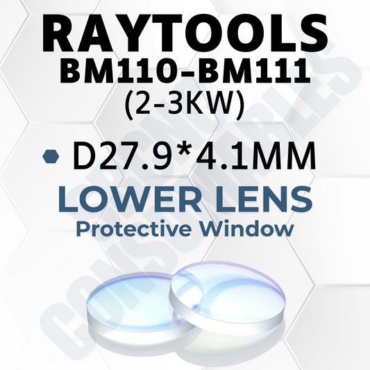 2/3 kW Fiber Laser Lens/Protective Window | Raytools BM110-BM111 Series