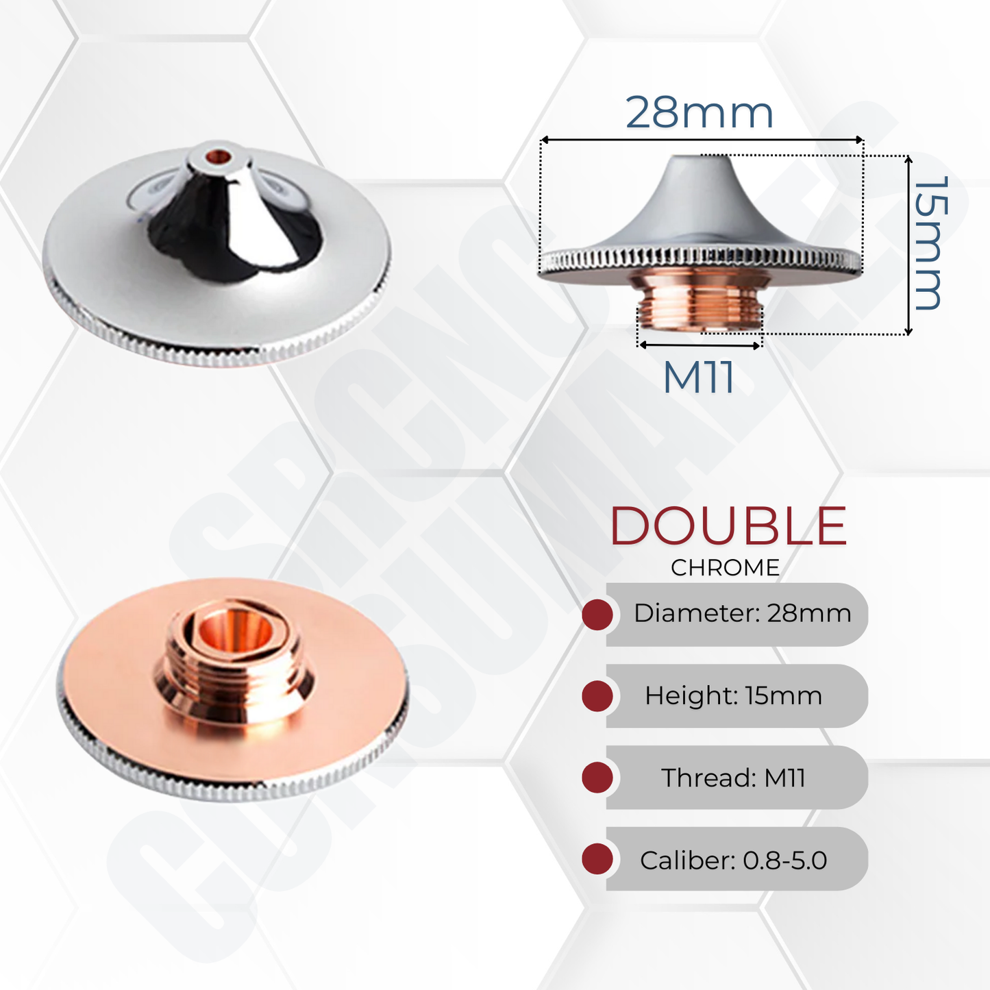 D28 Series B Type Laser Nozzles H15 M11