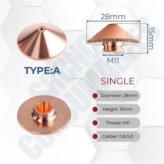 D28 Series A Type Laser Nozzles H15 M11 | BOCI BLT4 Series