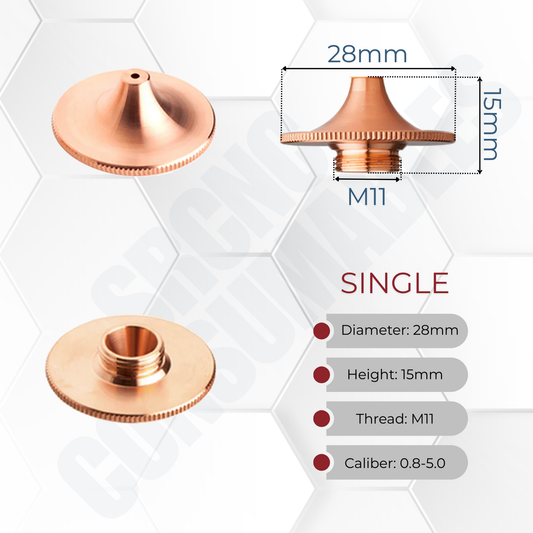D28 Series B Type Laser Nozzles H15 M11