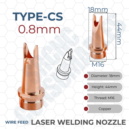 Laser Welding Nozzle Tips – Copper M16 Nozzles for Handheld Fiber Laser Welder Gun | Durable, Heat-Dissipating, Precision Fit | Multiple Sizes & Types
