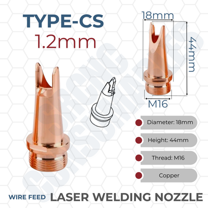 Laser Welding Nozzle Tips – Copper M16 Nozzles for Handheld Fiber Laser Welder Gun | Durable, Heat-Dissipating, Precision Fit | Multiple Sizes & Types
