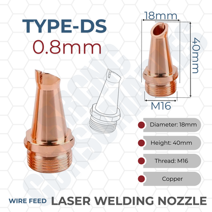 Laser Welding Nozzle Tips – Copper M16 Nozzles for Handheld Fiber Laser Welder Gun | Durable, Heat-Dissipating, Precision Fit | Multiple Sizes & Types
