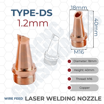 Laser Welding Nozzle Tips – Copper M16 Nozzles for Handheld Fiber Laser Welder Gun | Durable, Heat-Dissipating, Precision Fit | Multiple Sizes & Types