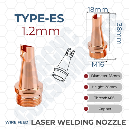 Laser Welding Nozzle Tips – Copper M16 Nozzles for Handheld Fiber Laser Welder Gun | Durable, Heat-Dissipating, Precision Fit | Multiple Sizes & Types